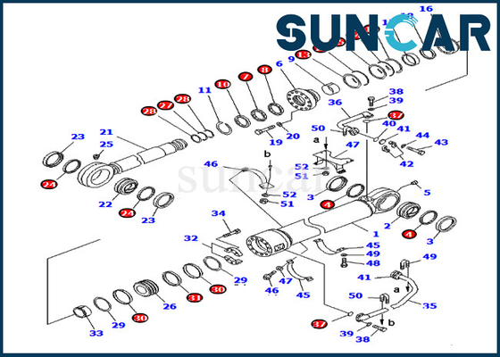 kopen 707-99-78680 de Verbinding Kit For Excavator pc750se-7 pc800se-7 KOMATSU van de 7079978680 Emmercilinder online manufacture