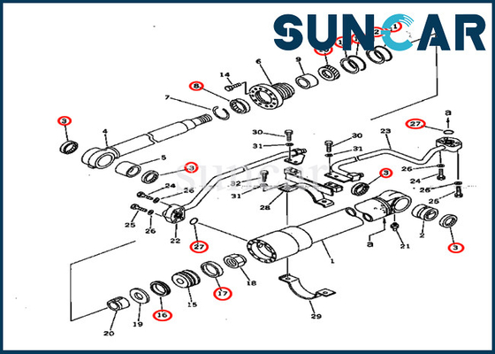 kopen 707-98-37600 de Olieverbinding Kit Fits For Komatsu Models van de 7079837600 Boomcilinder pc75uu-1 pw150-1 Graafwerktuig online manufacture