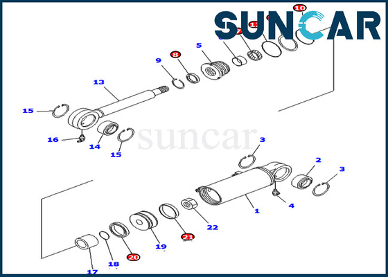 kopen Pc75uu-3 Graafwerktuig 7079822410 Tilt Sealing Kit Hydraulic Cylinder van de Reparatieuitrustingen 707-98-22410 van KOMATSU online manufacture