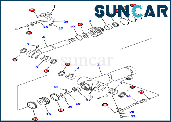 kopen 707-98-36720 wapen Verzegelende Uitrusting 7079836720 pc78uu-6 pc78uu-8 van de de Cilinderverbinding van KOMATSU de Reparatieuitrustingen online manufacture