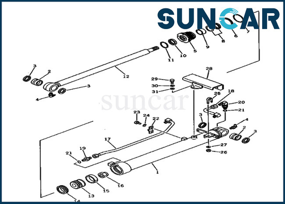 kopen Van de de Emmercilinder van de vervangingsuitrusting 20X-63-76300 20X6376300 de Verbinding Kit Fits For Komatsu Model pc80-1 online manufacture