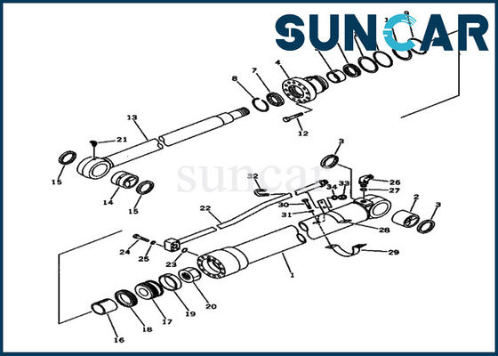 kopen KOMATSU pc80-3 pc80lc-3 van het Graafwerktuighydraulic arm cylinder van 20X-63-02020 20X6302020 de Uitrusting van de de Verbindingsreparatie online manufacture