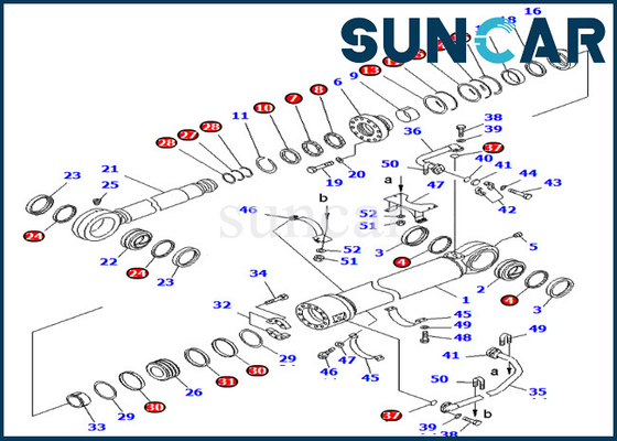 kopen Pc800se-8 PC800-8K 707-99-78780 de Reparatie Kit Komatsu Hydraulic Cylinder van de 7079978780 Emmerverbinding online manufacture