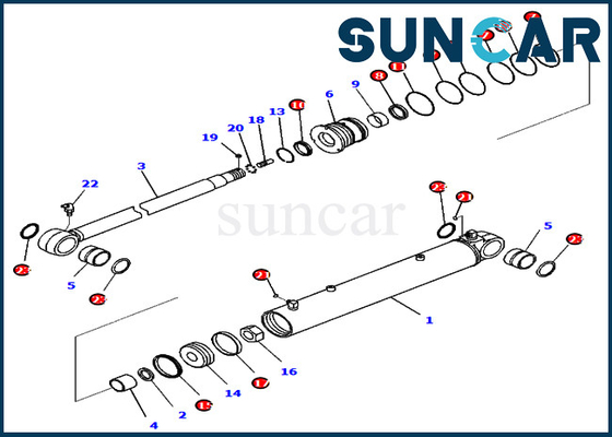 kopen 707-98-41380 de Cilinderverbinding Kit Fits For Komatsu van de 7079841380 Boomschommeling pc88mr-10 pw98mr-10 Modellen online manufacture