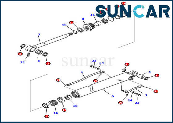 kopen 707-98-30720 van de de Olieverbinding van de emmercilinder Uitrusting 7079830720 pc88mr-10 pw98mr-10 de Dienstdelen van KOMATSU online manufacture