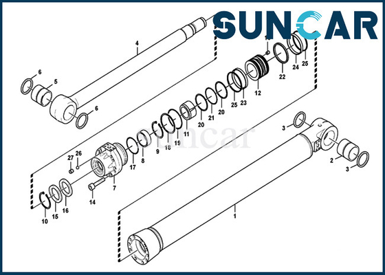 kopen VOE14612140 14612140 van de de Cilinderreparatie van de Emmer Verzegelende Uitrusting EC700B EC750D SUNCARVO.L.VO Hydraulische de Verbindingsuitrusting online manufacture