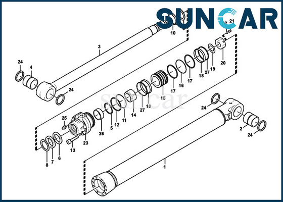 kopen EC700B SUNCARVO.L.VO VOE14618213 VOE 14618213 Dipper de Verbinding Kit Replacement Service Kits van de Wapencilinder online manufacture