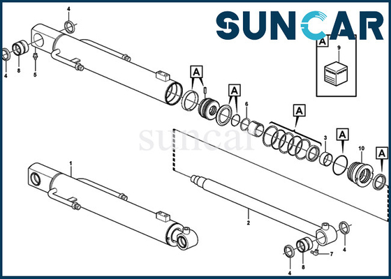 kopen EC27C SUNCARVO.L.VO 15077572 van de de Reparatieverbinding van de Boomcilinder de Uitrustingsvoe15077572 Graafwerktuig Service Kit Parts online manufacture