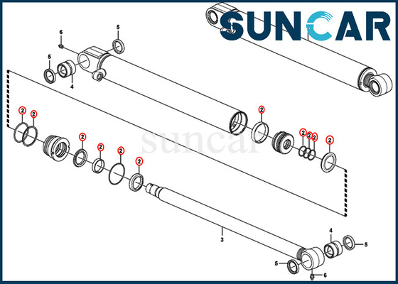 kopen VOE15016641 VOE 15016641 van de de Verbindingsuitrusting EC35C van de Emmercilinder van het GraafwerktuigSUNCARVO.L.VO de Dienst Kit Parts online manufacture