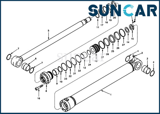 kopen VOE14502215 VOE 14502215 van de Verbindingskit hydraulic cylinder fits for van de Boomreparatie de Modellen SUNCARVO.L.VO EC140 online manufacture