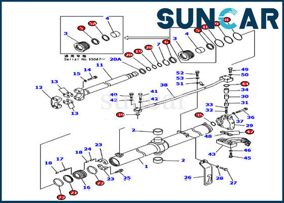 kopen 707-99-44180 Hydraulische de Cilinderverbinding Kit For Komatsu d155a-5 van de bladlift online manufacture