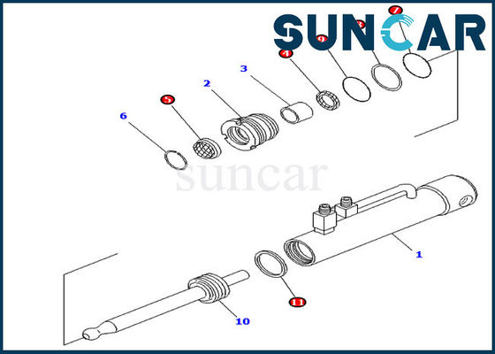 kopen D275a-5 d275a-2 van de de Cilinderverbinding van KOMATSU Uitrustingen 707-98-11020 online manufacture