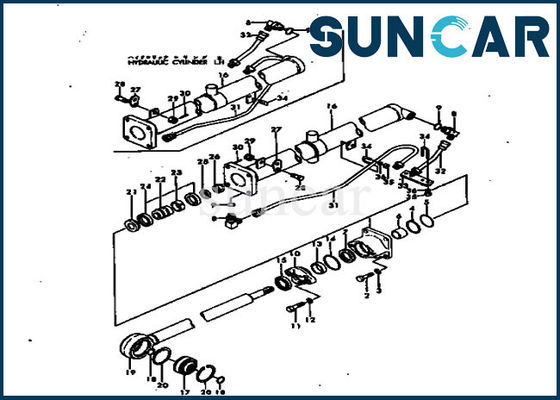 kopen 101-62-05020 hydraulische Cilinderverbinding Kit Komatsu d20a-2 1016205020 Hydraulische Uitrustingen van de Cilinderreparatie online manufacture