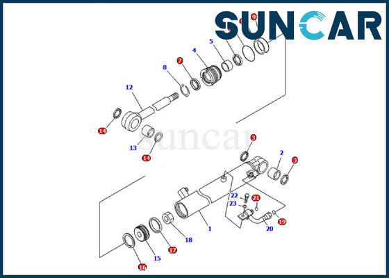 kopen 707-98-03590 de dienst Kit Komatsu Bucket Cylinder Seal Kit Fits pc09-1 Delen van de Graafwerktuigreparatie online manufacture