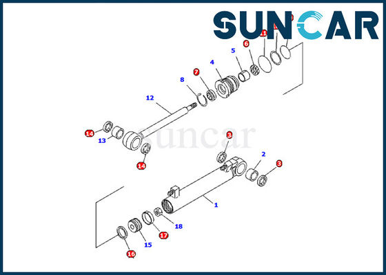 kopen 707-98-11060 van het het Graafwerktuigwapen van KOMATSU de Uitrustingen van de de Cilinderverbinding voor pc08uu-1 modelvervanging online manufacture
