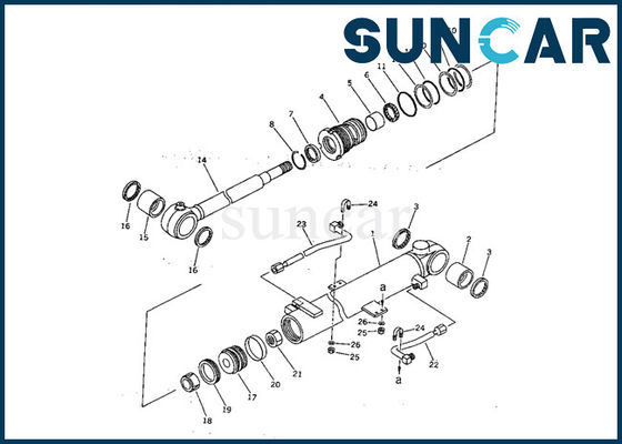 kopen 707-98-12270 de Verbinding Kit Komatsu Excavator pc07-2 van de boomcilinder de modeluitrusting van de binnenstee gedeeltendienst online manufacture