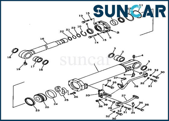 kopen De Schulpzaag die van slijtageweerstand 707-99-74100 KOMATSU Kit Tilt Cylinder Repair Kits verzegelen online manufacture