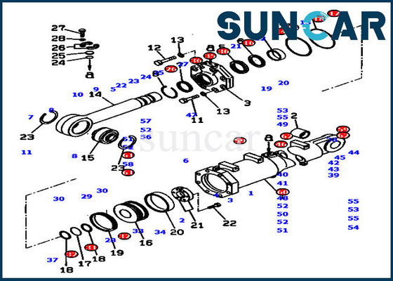 kopen 707-99-56690 van de de Cilinderverbinding van de bladlift de Uitrustingen van de de Uitrustingsd375a-5d KOMATSU Hydraulische Dienst online manufacture