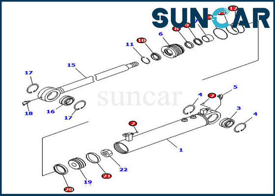 kopen 707-99-24930 van de de Hoekcilinder van KOMATSU van de de Uitrustingenversie van de de Bulldozerverbinding de Reparatieuitrusting Overzee online manufacture