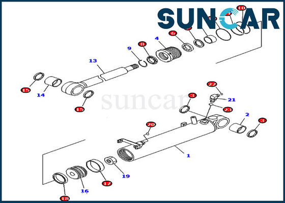 kopen 707-99-24640 hydraulische de Cilinderverbinding Kit Fits Bulldozer D39PX-2A KOMATSU van Liftlinks relatieve vochtigheid online manufacture