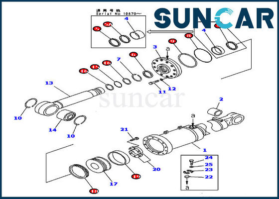 kopen 707-98-84011 van de de Schuine standcilinder van d475a-3-Sc KOMATSU van de bulldozer Verzegelende Uitrusting de Reparatieuitrustingen online manufacture