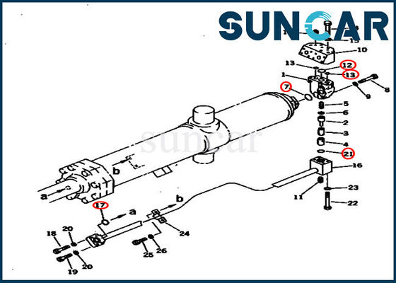 kopen 707-98-75420 van de de Cilinderverbinding van KOMATSU van 7079875420 de Verbindingsuitrustingen van de Bulldozerlift de Reparatieuitrusting online manufacture