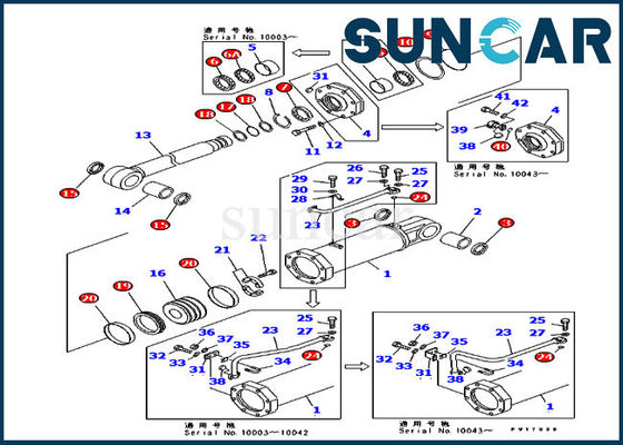 kopen 707-98-84410 van de de Cilinderverbinding van KOMATSU de Uitrustingen van de Reparatiekit ripper lift hydraulic replacement online manufacture