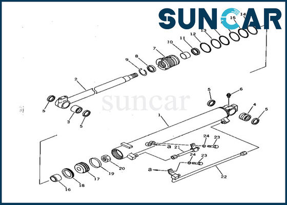 kopen Van de het Bladschuine stand van graafwerktuigSealing 707-98-22020 van de de Cilinderverbinding de Uitrusting van de de Uitrustingenpc28uu KOMATSU Dienst online manufacture