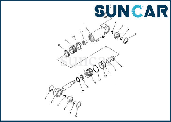 kopen 707-98-23100 de de Cilinderdienst Kit Komatsu Inner Repair Seal Kit For pc20r-8 van de bladschuine stand Graafwerktuig online manufacture