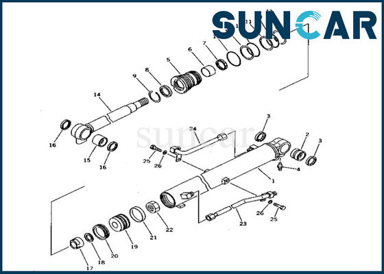 kopen 707-99-14430 de Dienst Kit Excavator van KOMATSU van de boomcilinder pc10-7 Binnenstee gedeelten die Uitrusting verzegelen online manufacture