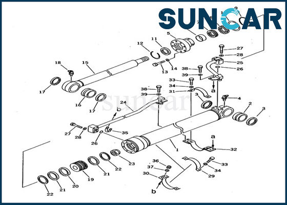 kopen Machines die 707-98-27600 Uitrustingen van de de Verbindingsreparatie van de Emmercilinder voor Graafwerktuig Komatsu pc100-5 verzegelen online manufacture