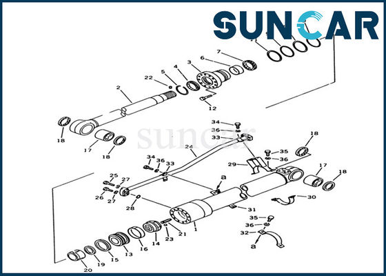 kopen Wapencilinder het Verzegelen de Weerstandsreparatie Kit For pc100-3 van de Uitrustings 707-98-38600 Olie het Graafwerktuig van KOMATSU online manufacture