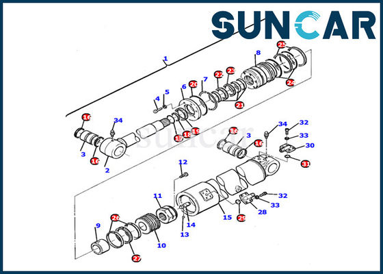 kopen 21D-61-12201 de Delen van de Verbindingskit komatsu excavator inner repair van de wapencilinder pc110r-1 de Dienstuitrusting online manufacture