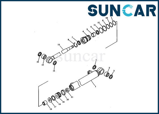 kopen 21S-63-02010 boom Hydraulische Cilinder Assy Komatsu Seal Kit Fits pc03-1 Graafwerktuig Inner Parts online manufacture