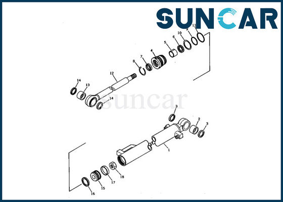 kopen 21S-63-02030 verbinding Kit Bucket Cylinder Service Kit voor pc03-1 Graafwerktuig Models Inner Parts van KOMATSU online manufacture