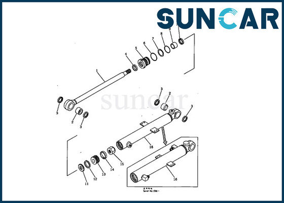 kopen 707-00-50310 van de de Boomcilinder van KOMATSU de Verbinding Kit For pc05-1 Graafwerktuig Replacement Service Kit online manufacture