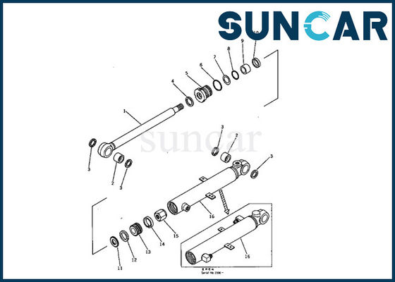 kopen 707-00-50330 van de de Emmercilinder van KOMATSU de Verbindingsuitrusting pc05-1 Mini Excavator Cylinder Inner Service-Uitrusting online manufacture