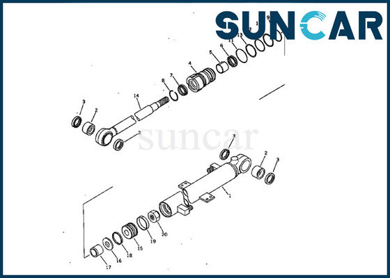 kopen 707-00-50650 boomcilinder die Kit Komatsu pw05-1 Reparatieverbinding Kit For Excavator Model verzegelen online manufacture
