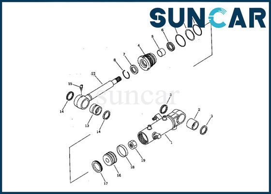kopen 707-98-11210 de hydraulische Uitrusting van de Verbindingskit komatsu boom cylinder service van de Cilinderreparatie pc07-2 Binnenstee gedeelten online manufacture