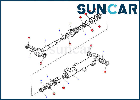 kopen De Dienst Kit Komatsu pc05-7 Verbindingsreparatie Kit Excavator Inner Gasket Kit van de 878000380 Boomcilinder online manufacture