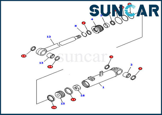 kopen 707-98-43520 van de de Vervangingsverbinding van de blad de In orde makende Cilinder Uitrusting van de de Uitrustingsd85a-21 D85E-21 KOMATSU Reparatie online manufacture