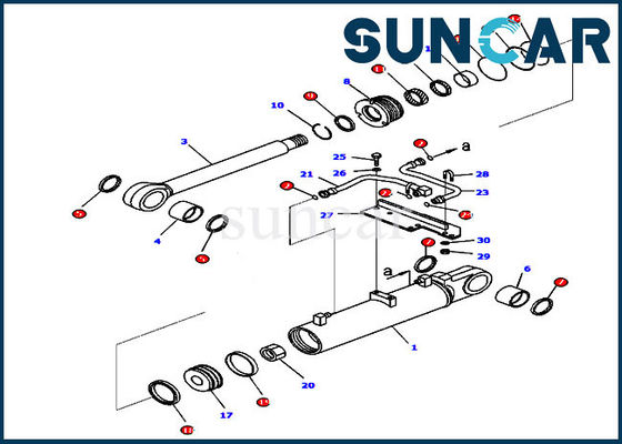 kopen Van de de Reparatieverbinding van KOMATSU Uitrusting 707-99-43700 de Cilinderuitrustingen van de Schulpzaaglift voor D85MS-15-Bulldozerdelen online manufacture