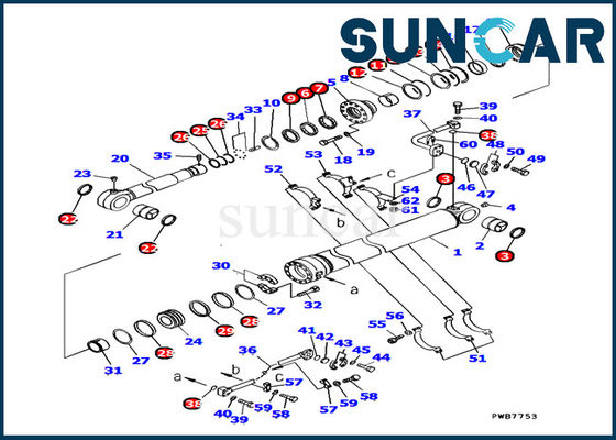 kopen De Dienstuitrusting 707-99-67290 van KOMATSU de Verbindingsuitrustingen van de Emmercilinder voor pc1100-6 Graafwerktuig Inner Parts online manufacture
