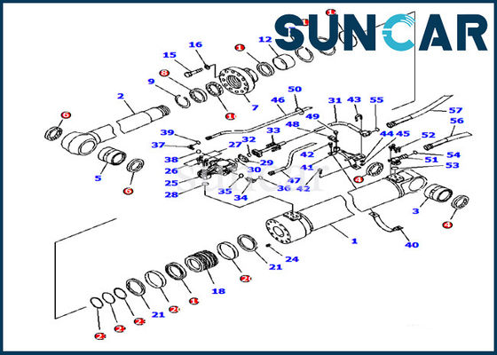 kopen 707-99-56630 de Boom van KOMATSU past de Uitrustings pc180lc-7-E0 Graafwerktuig Inner Seal Kit van de Cilinderdienst aan online manufacture