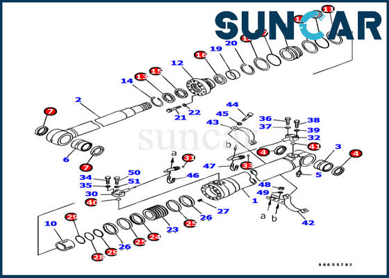 kopen Pc180lc-7-E0 KOMATSU 707-99-38760 van de Verbindingskit excavator service kit van de Boomcilinder Delen van de de Olieverbinding Binnen online manufacture