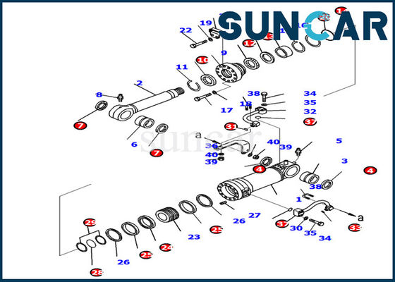 kopen 707-99-39790 van de het Bladcilinder van KOMATSU de de Verbindingsuitrustingen voor Linkercilinder pc138us-10 herstellen Delen online manufacture