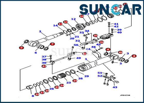 kopen Graafwerktuig 707-99-46440 van de de Reparatieverbinding van de Boomcilinder Uitrustingen pc190lc-8 van KOMATSU Modelservice kit online manufacture