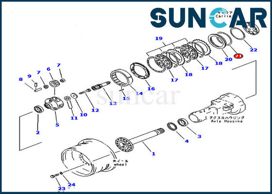 kopen Wa320-3 KOMATSU 419-33-21412 Axle Sealing Ring 4193324412 de Verbinding van de Wiellader online manufacture