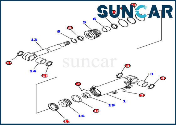 kopen 707-98-13900 van de het Bladlift van KOMATSU de Cilinderverbinding Kit Fits Excavator pc14r-2 Model pc16r-3 pc18mr-3 online manufacture