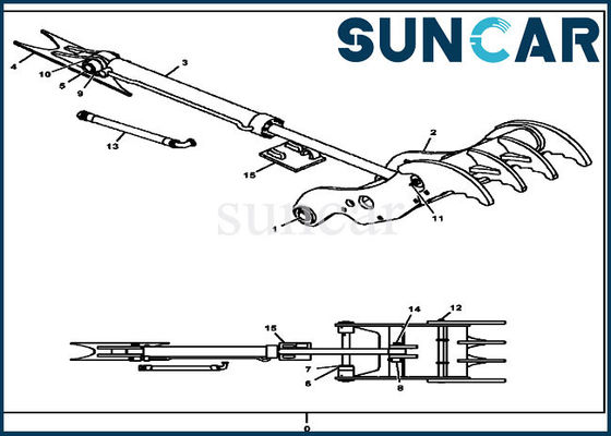 kopen AT383237 hydraulische de Duimuitrusting van Kit For 120D 130G John Deere Excavator Direct Hydraulic van de Cilinderverbinding online manufacture